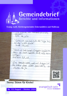 Das Titelbild zeigt einen Notizzettel mit verschiedenen Taufsprüchen